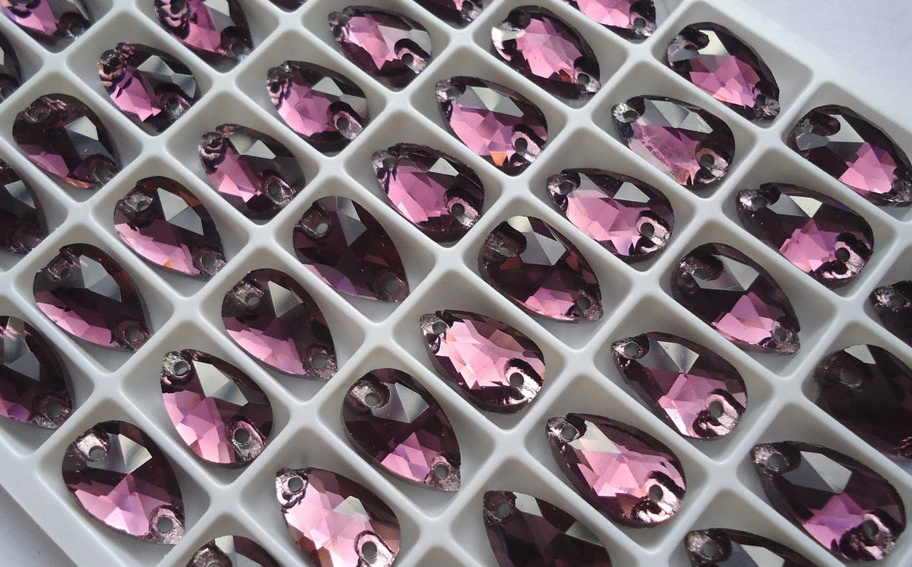 

Пришивные капли, 7х12 мм, стекло, Amethyst, Баклажанный