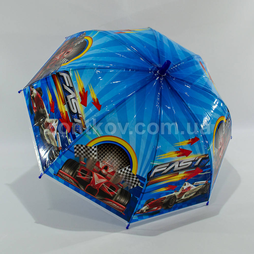 

Детский зонтик для мальчика с машинками на 4-8 лет