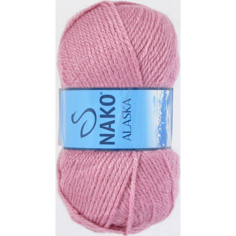 

Nako Alaska (Нако Аляска) розовый № 7125 (Пряжа, нитки для вязания полушерсть)