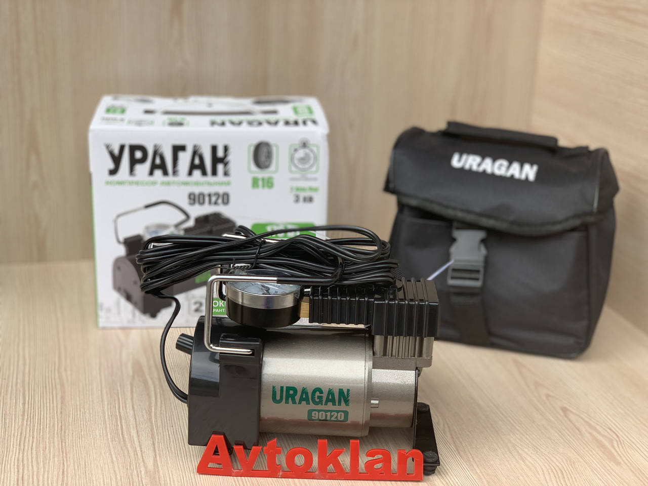 

Автомобильный компрессор Uragan 90120 37л/мин 7атм насос Ураган автомобільний компресор для подкачки шин