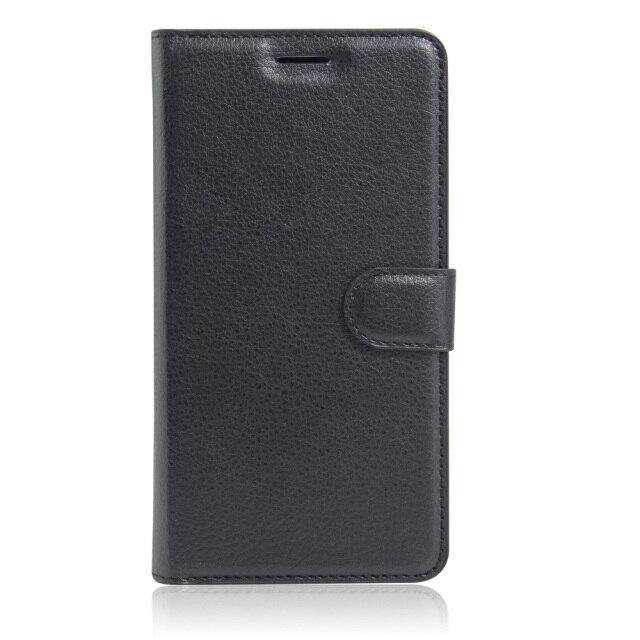 

Кожаный чехол книжка Lichee для Motorola Moto E6S (9 цветов) черный