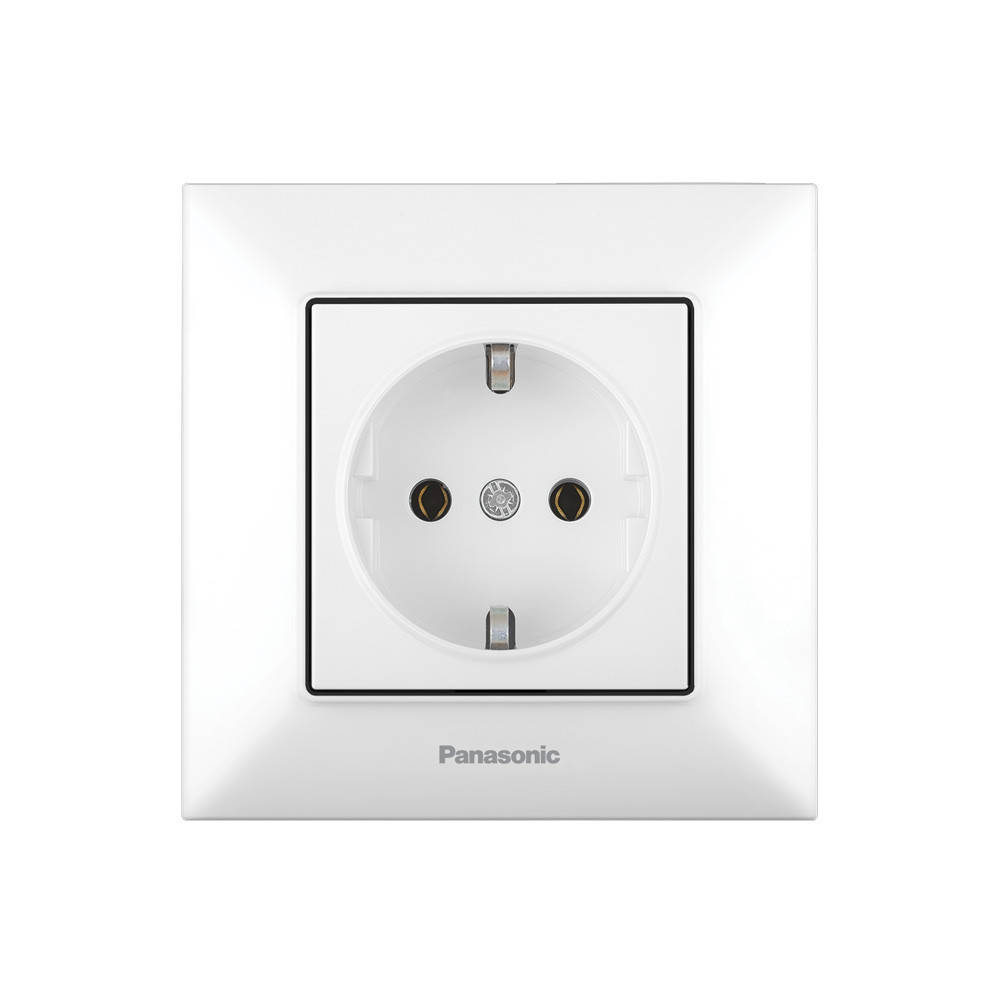 

Розетка с заземлением Panasonic Arkedia Slim 0202-2WH белая