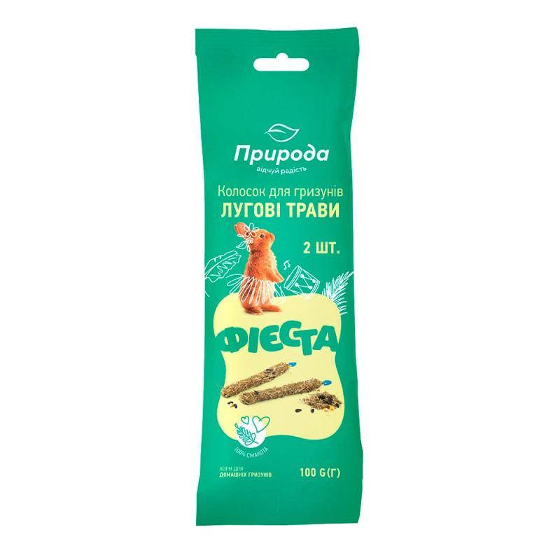 

Колосок "Фієста" для гризунів Лугові трави 100 г