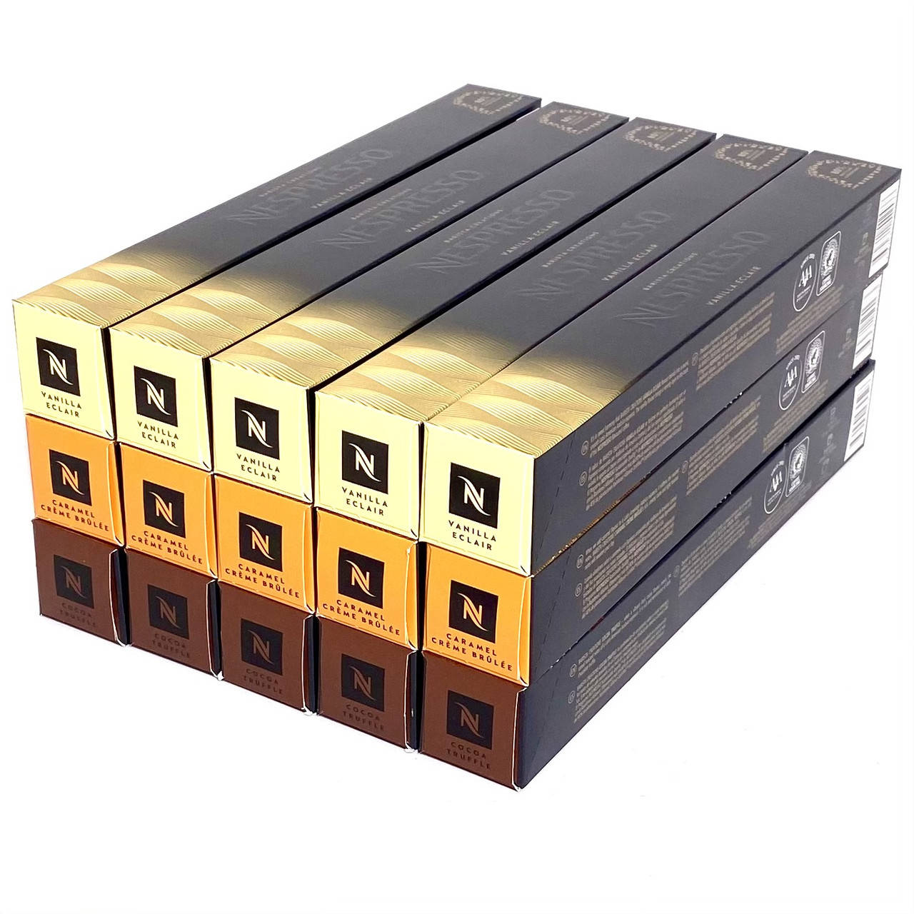 

Набор 5 капсульного кофе неспрессо Nespresso + подарок! Caramel, Vanilla, Cocoa (150 капсул)