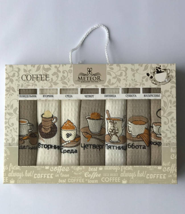 

Набор кухонных полотенец Meteor Неделя Coffee V3 40*60 7 шт