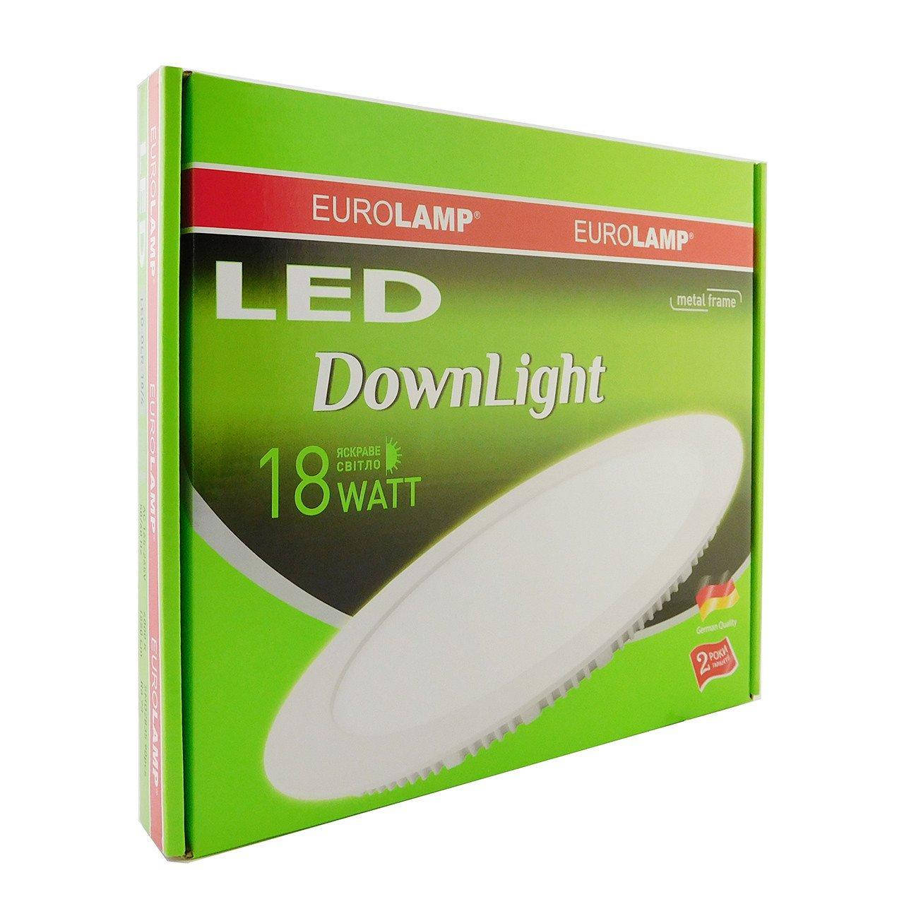 

LED Downlight Eurolamp 18W 4000K круг LED-DLR-18/4