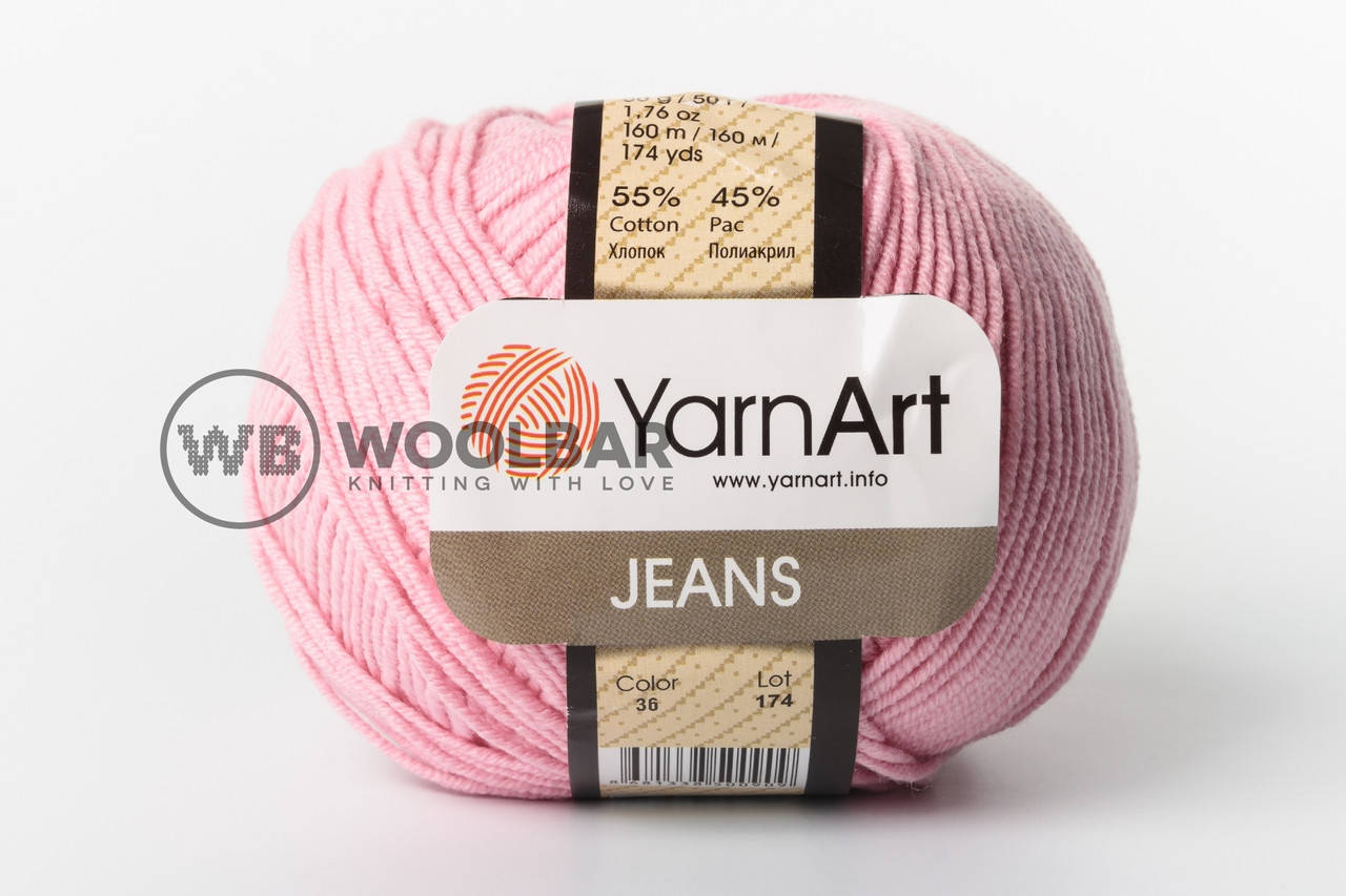 

Пряжа YarnArt Jeans 36 бледно-розовый