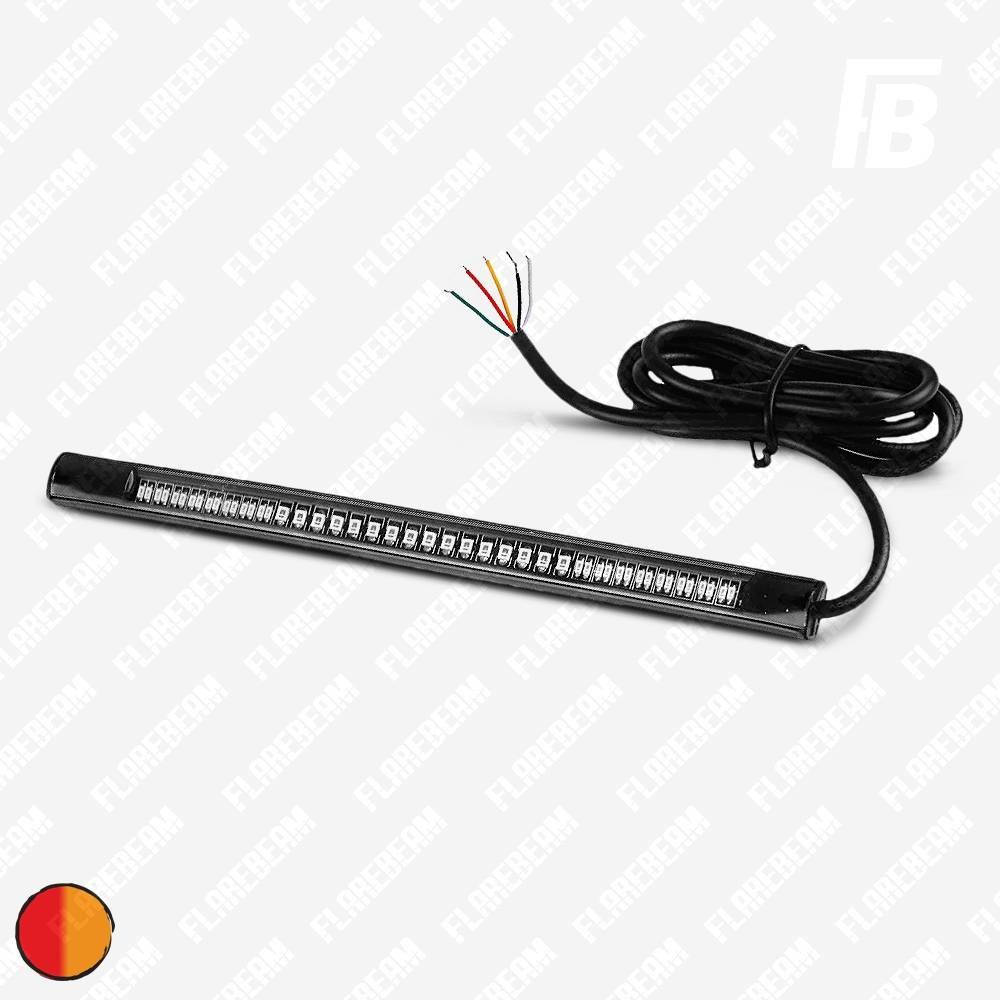 

Задний фонарь для мотоцикла со стоп-сигналом, габаритами, поворотниками LED, 20 см, чёрный