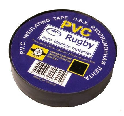 

Изолента PVC Rugby черная (30 м)