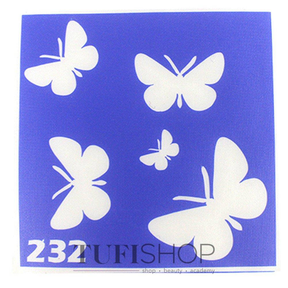 

Трафарет для тату №232 YRE бабочки