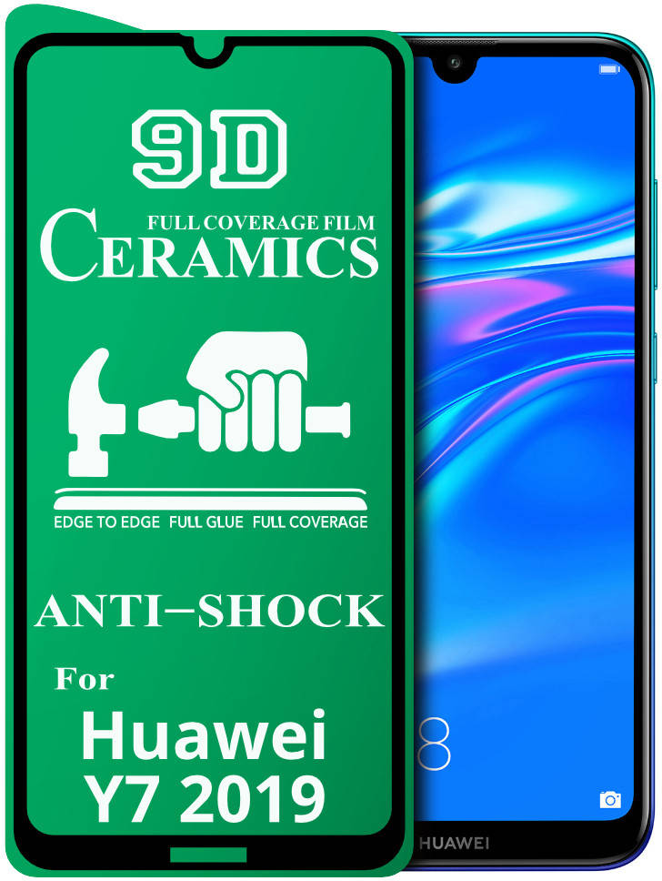 

Защитная пленка Ceramics Huawei Y7 2019 (керамическая 9D)