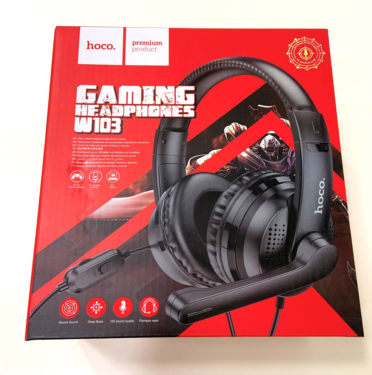 

Игровые наушники с микрофоном Hoco W103 Magic tour gaming headphones Black, Черный