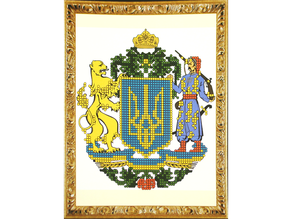

Набор для вышивания бисером 13х18см:М-17 Герб Украины