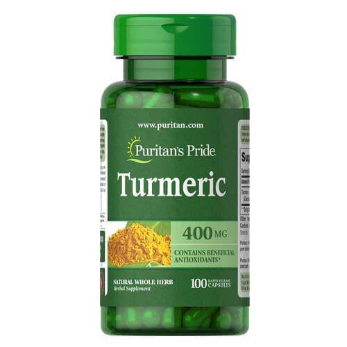 

Куркума, Puritan's Pride Turmeric 400 mg 100 капсул