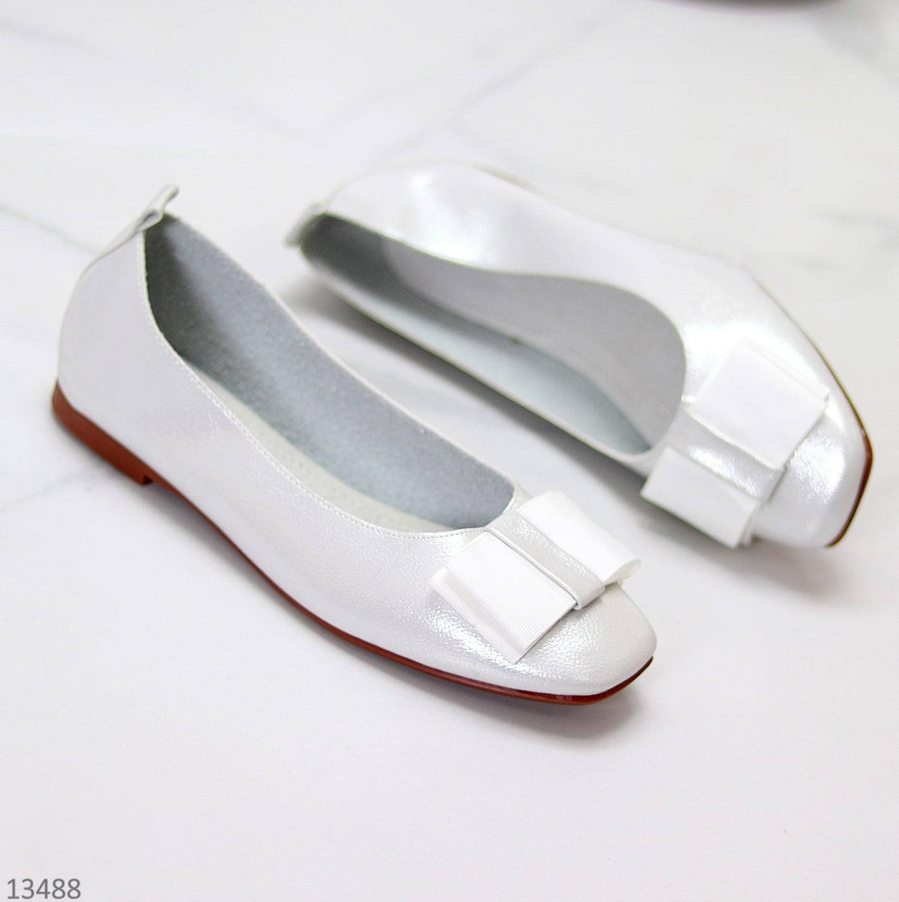 

Балетки женские натуральная пресс кожа белые 36,38р