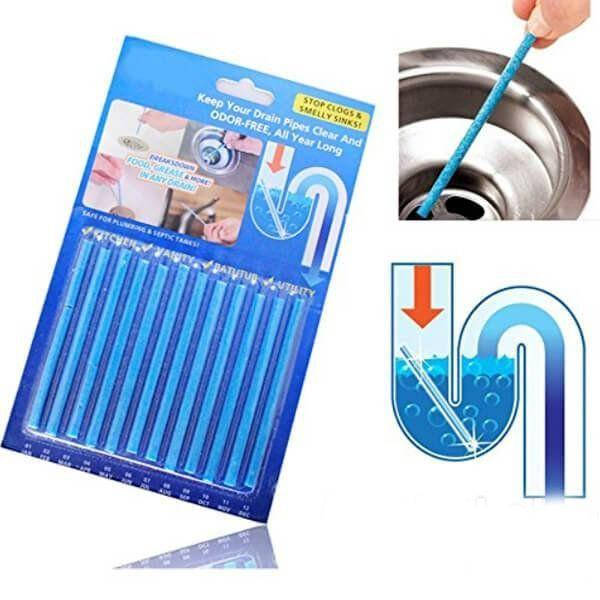 

Палички від засмічення раковини зливу Sani Sticks Blue