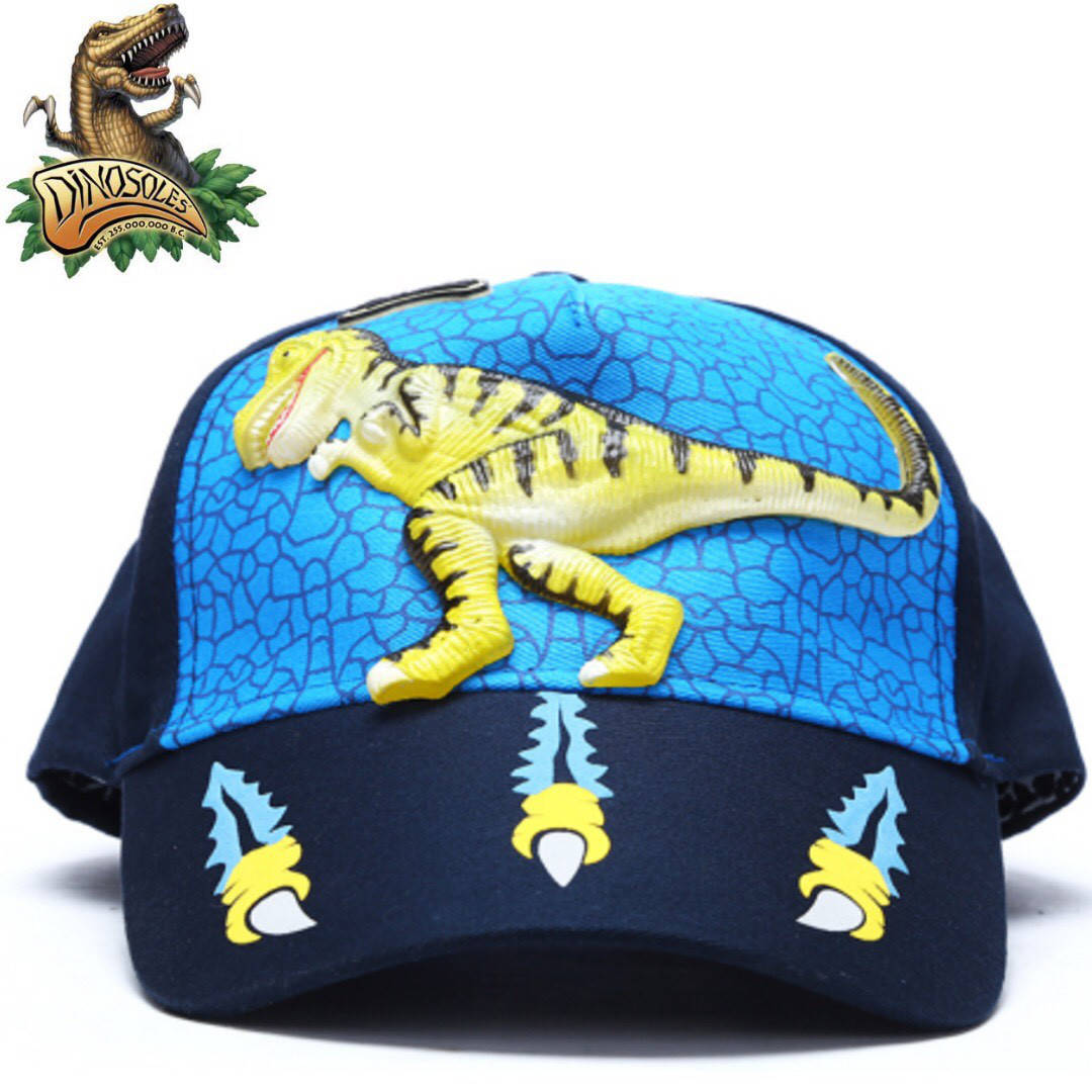 

Детская бейсболка с 3D динозавром T-REX blue, Синий