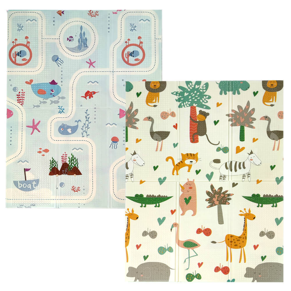 

Детский коврик складной развивающий термоковрик двусторонний игровой 200*150см *8 мм Водное путешествие