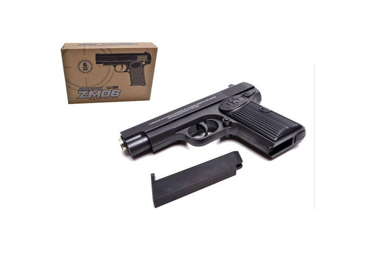 

Пистолет с пульками CYMA ZM06 игрушечное детское оружие металлический съемный магазин для мальчиков, Черный