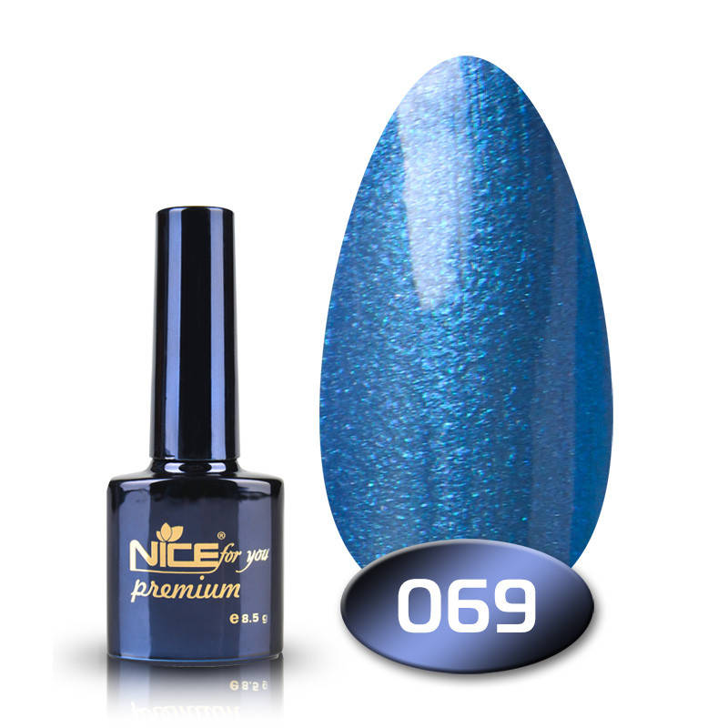 

Гель-лак Nice for you Premium 069 темно-лазурный 8,5 мл