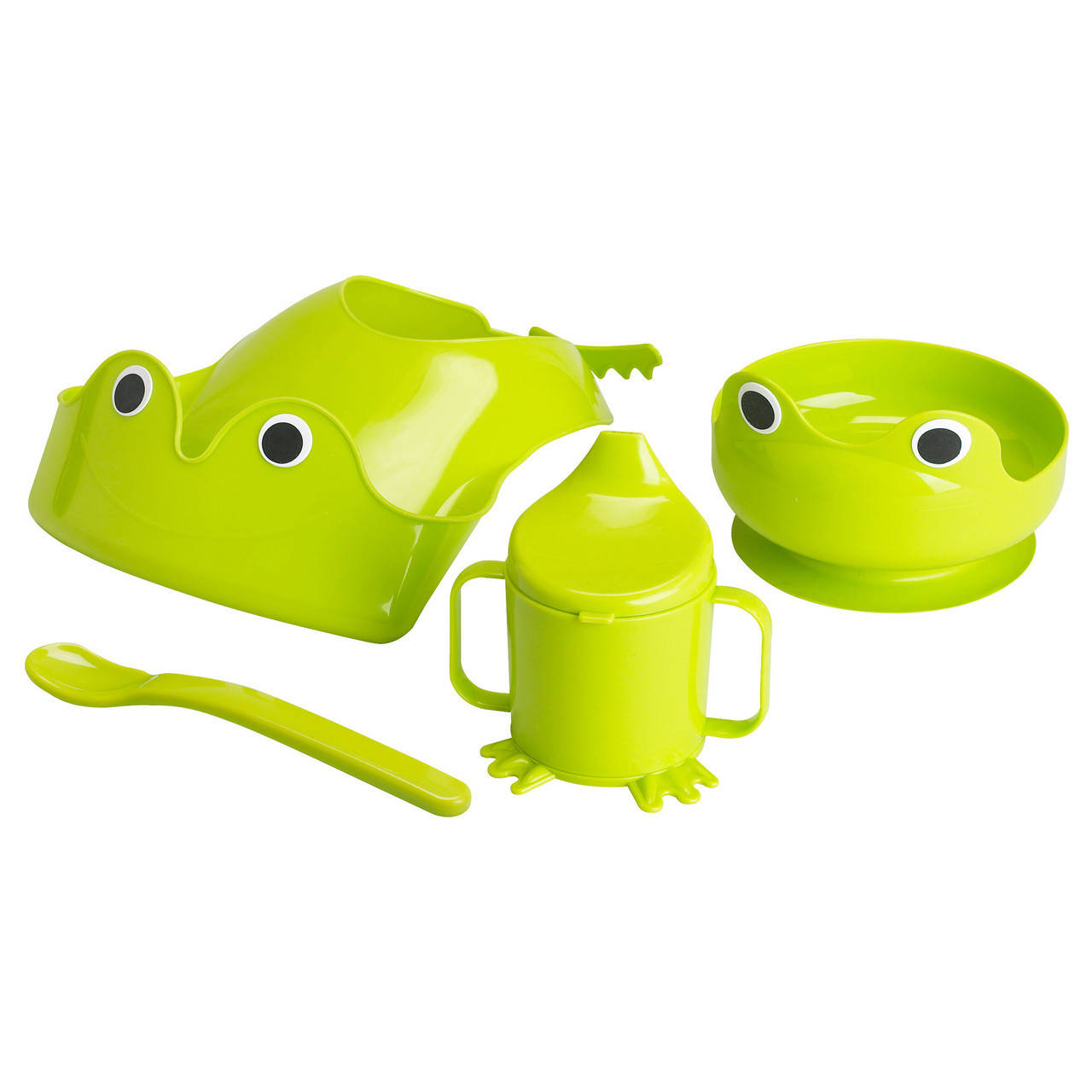 

МАТА Набор детской посуды, 4 предмета, зеленый 40084861 IKEA, ИКЕА, MATA, Зелёный
