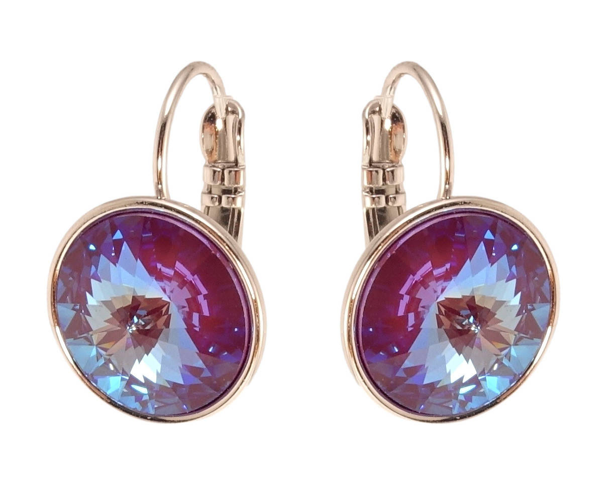 

Серьги Xuping Родий с кр-ми Swarovski французский замок "Кристалл Burgundy Delite ø 14мм"