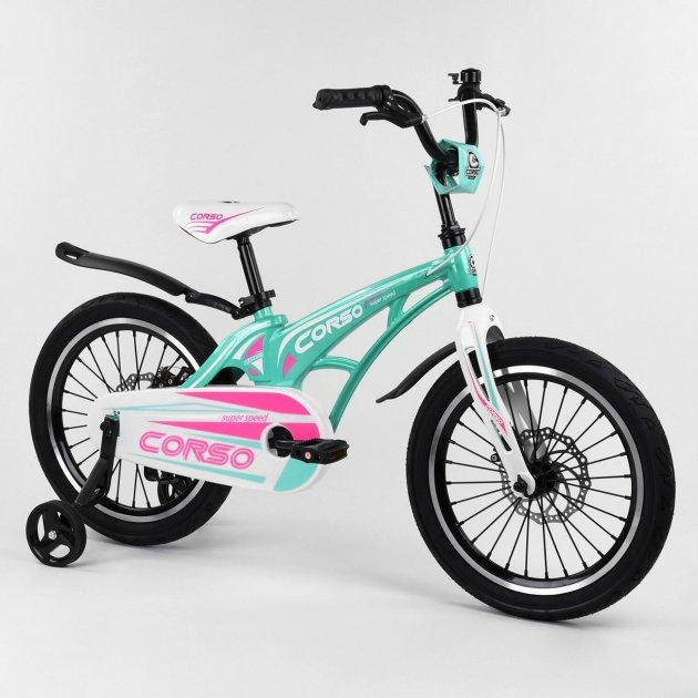 

Велосипед детский Corso 18 дюймов бирюзовий (CRSMG18601), Бирюзовый