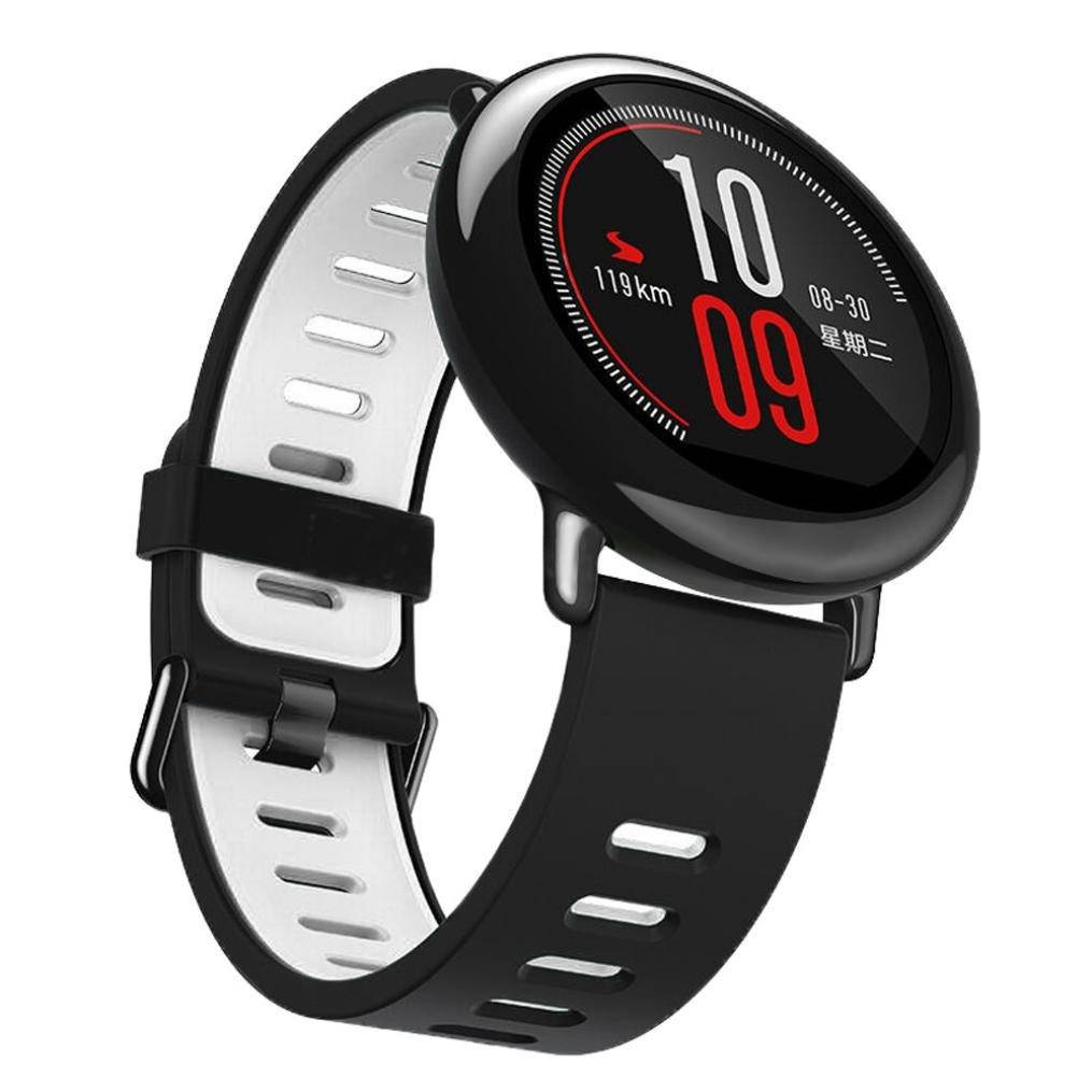 

Amazfit Pace / Stratos / Stratos 2 Ремешок Black with white для смарт часов, ширина - 22 мм., Черный с белым