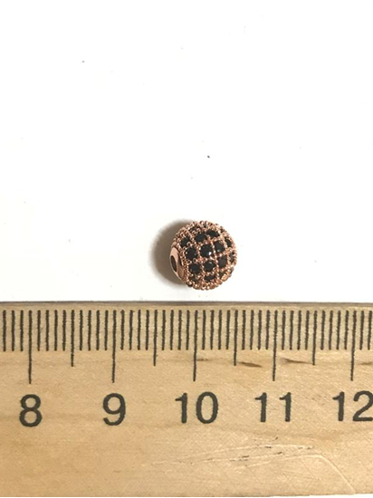 

Бусина 8мм с черными фианитами (гипоаллергенный сплав)