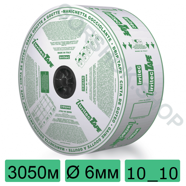 

Капельная лента для полива Irritec Tape Ø 6мм 3050 м 10_10 см