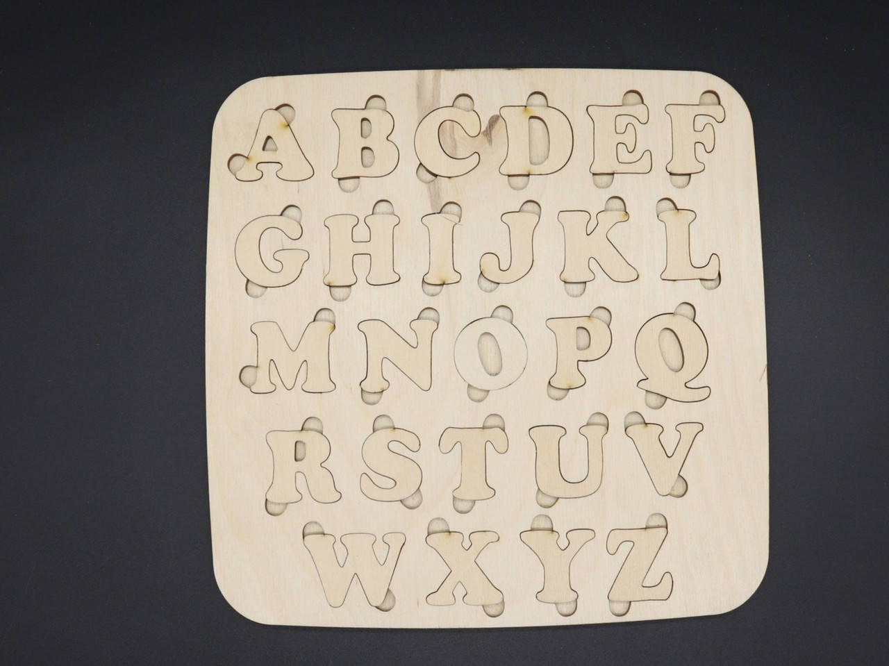 

Деревянная азбука под декупаж из фанеры. English. 25х25см
