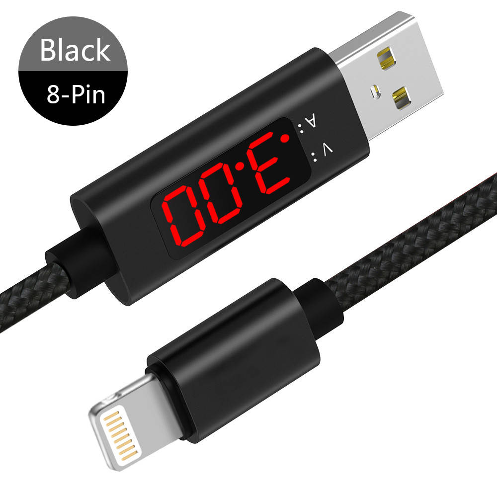 

Кабель USB XoKo SC-150i Lightning с измерителем тока Black, Черный