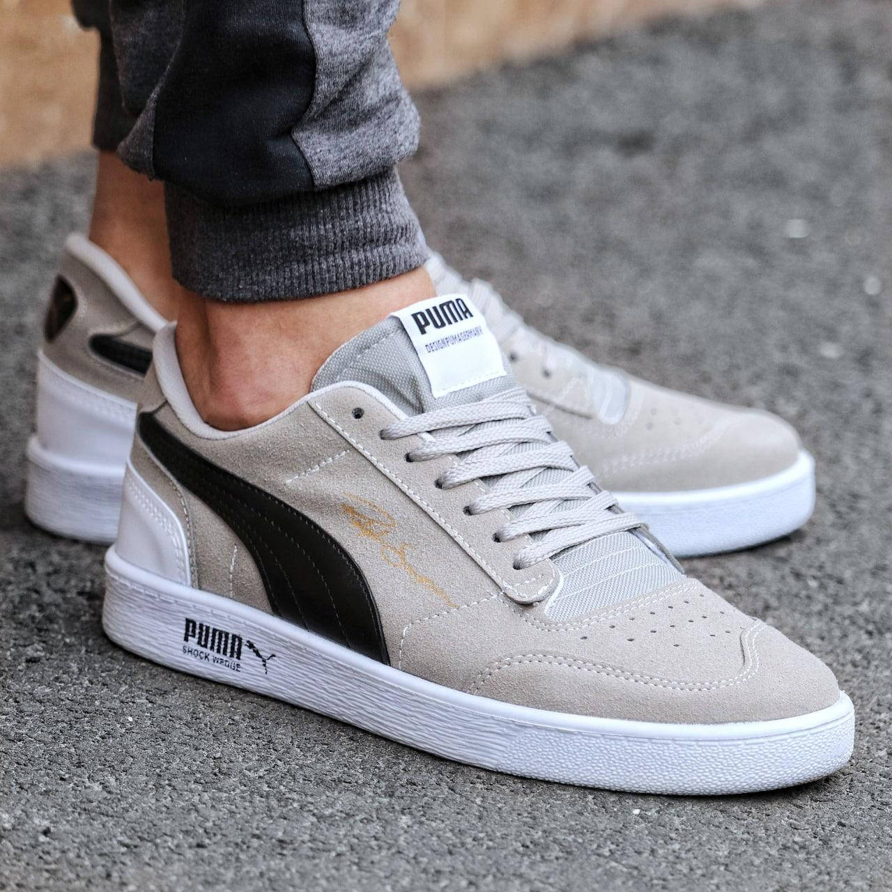 

Мужские серые кроссовки Puma Ralph Sampsone Greey | Замша + Кожа 41, Серый