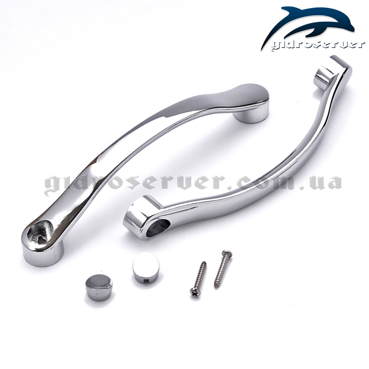 

Ручка для стеклянных дверей душевых кабин, гидромассажных боксов H-140., Светло-серый