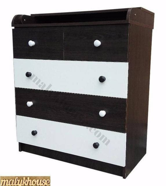 

Детский пеленальный комод на 5 ящиков (венге магия-дуб молочный)