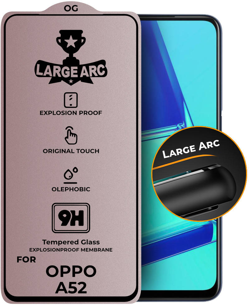 

Защитное стекло Large Arc OPPO A52 (Full Glue)