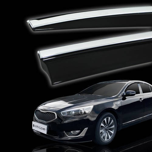 

Ветровики с хром молдингом, дефлекторы окон Kia K7 2009-2015 (Autoclover D958)