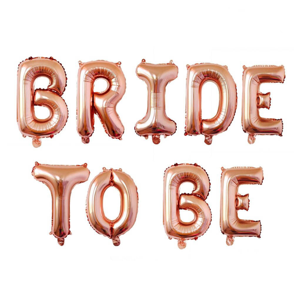 

Фольгированные буквы Bride to be КНР (38 см каждая буква) розовое золото