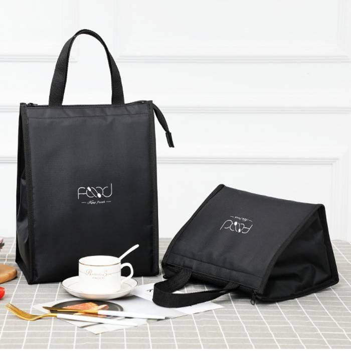 

Термосумка для хранения и переноски ланчбоксов с едой, с термо подкладкой, Черный