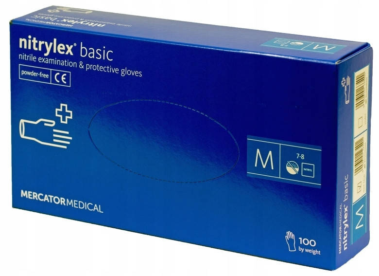 

Перчатки синие Nitrylex Basic нитриловые неопудренные М RD30105003