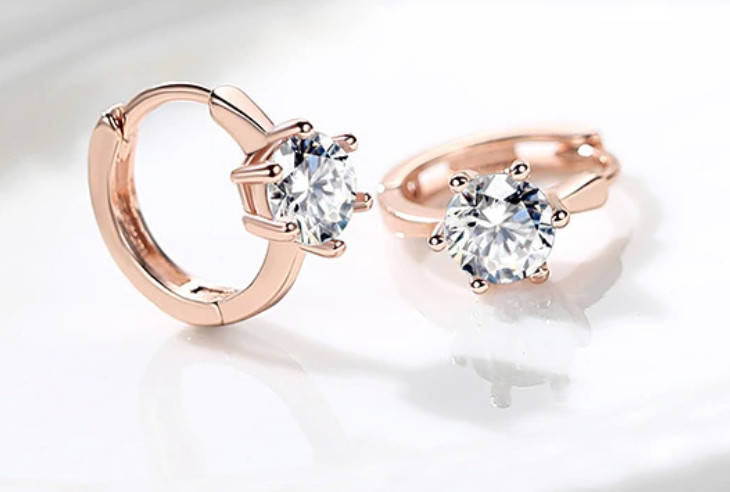 

Серьги кольца с камнями, С6952, Золотистый