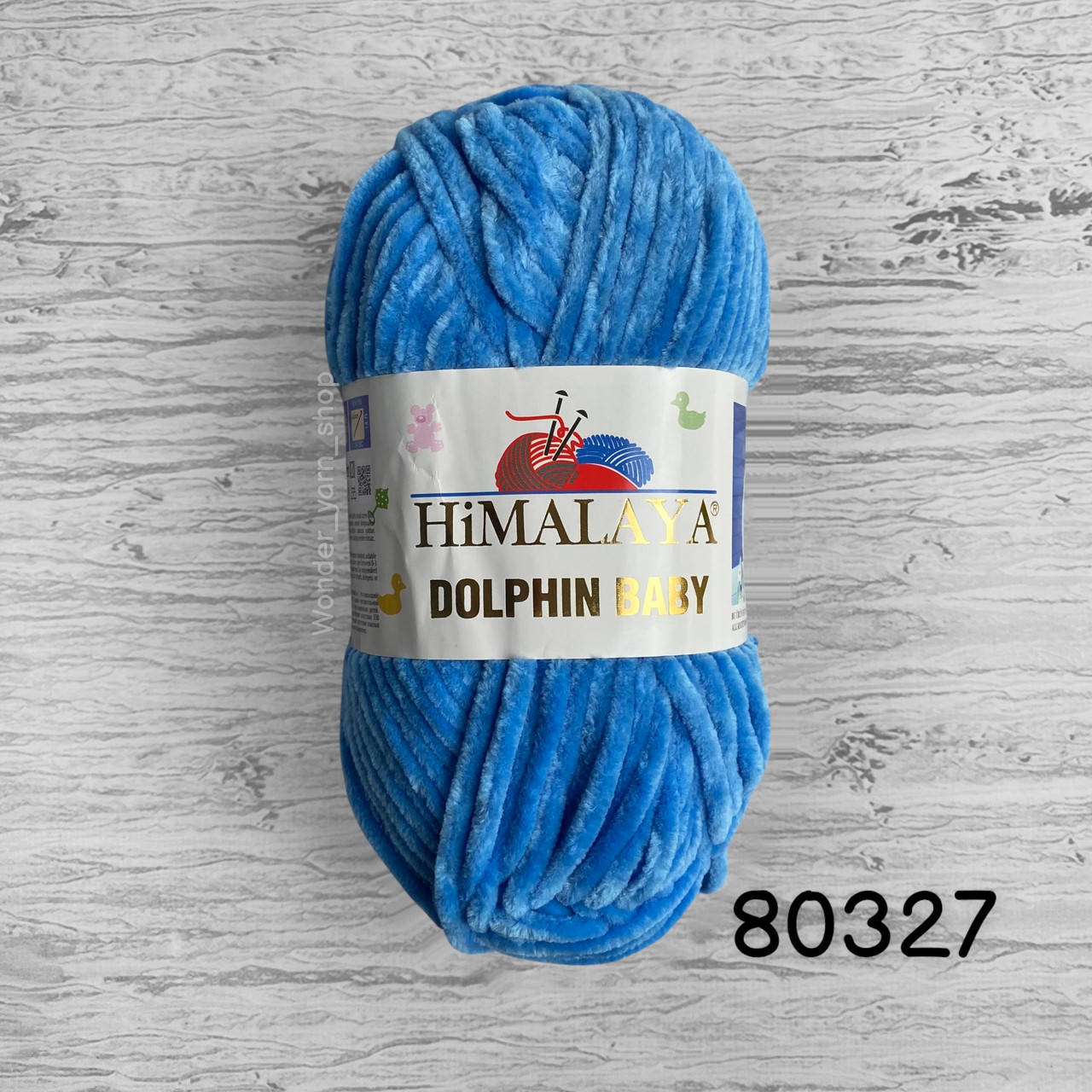 

Плюшевая пряжа Himalaya Dolphin Baby (Гималая Долфин Беби) 80327, тёмно-голубой