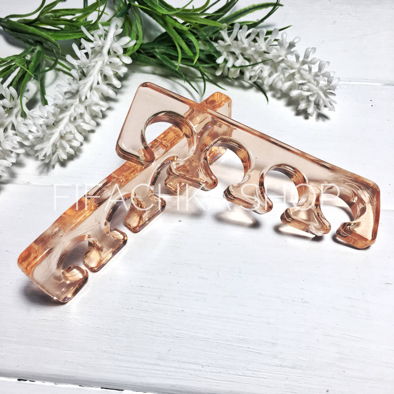 

Разделители для пальцев, растопырки для педикюра силиконовые, оранжевые (1 пара), Оранжевый