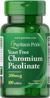 

Puritan's Pride Chromium Picolinate 200 mcg Yeast Free 100 таблеток
