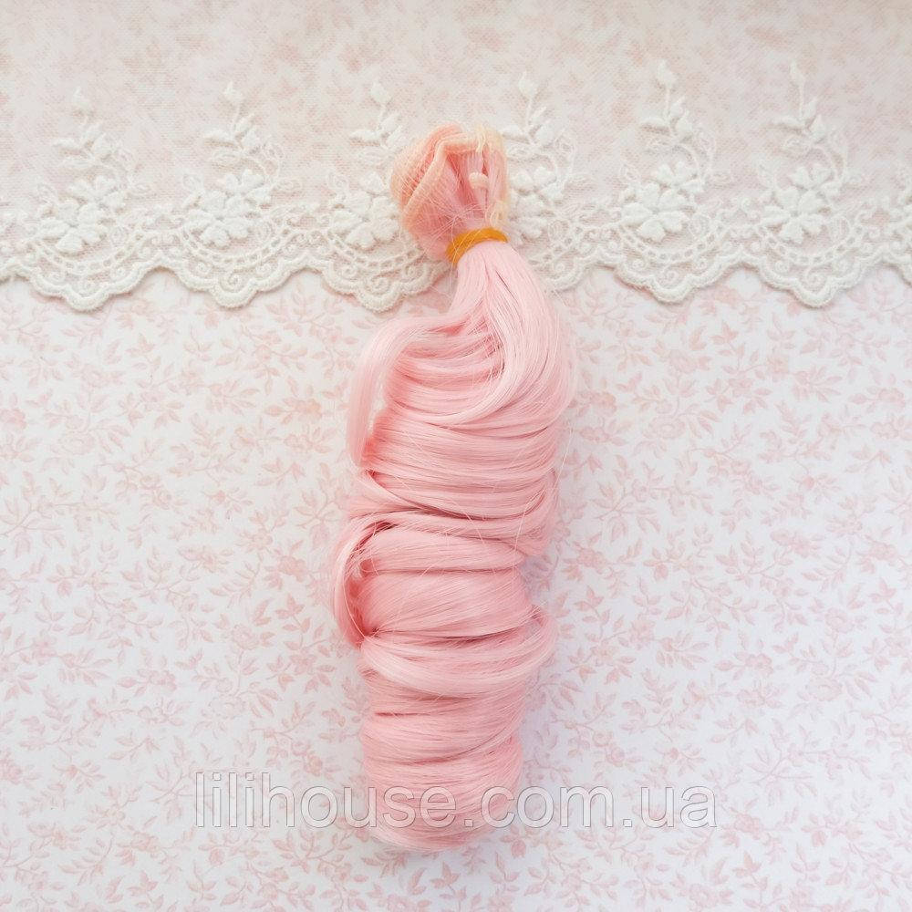 

Волосы для Кукол Трессы Локоны РОЗОВЫЕ 15 см