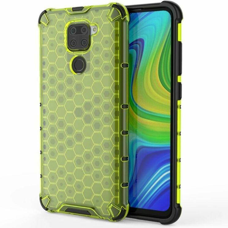 

Противоударный чехол Honeycomb на Xiaomi Redmi Note 9 цвет Зеленый
