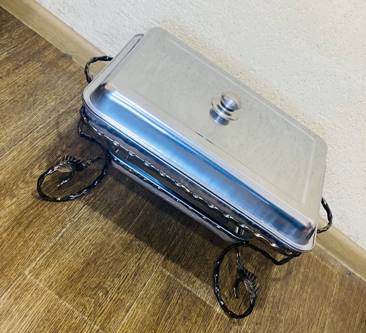 

Садж (блюдо) для подачи (подогрева) шашлыка прямоугольный 45 х 35 кованый