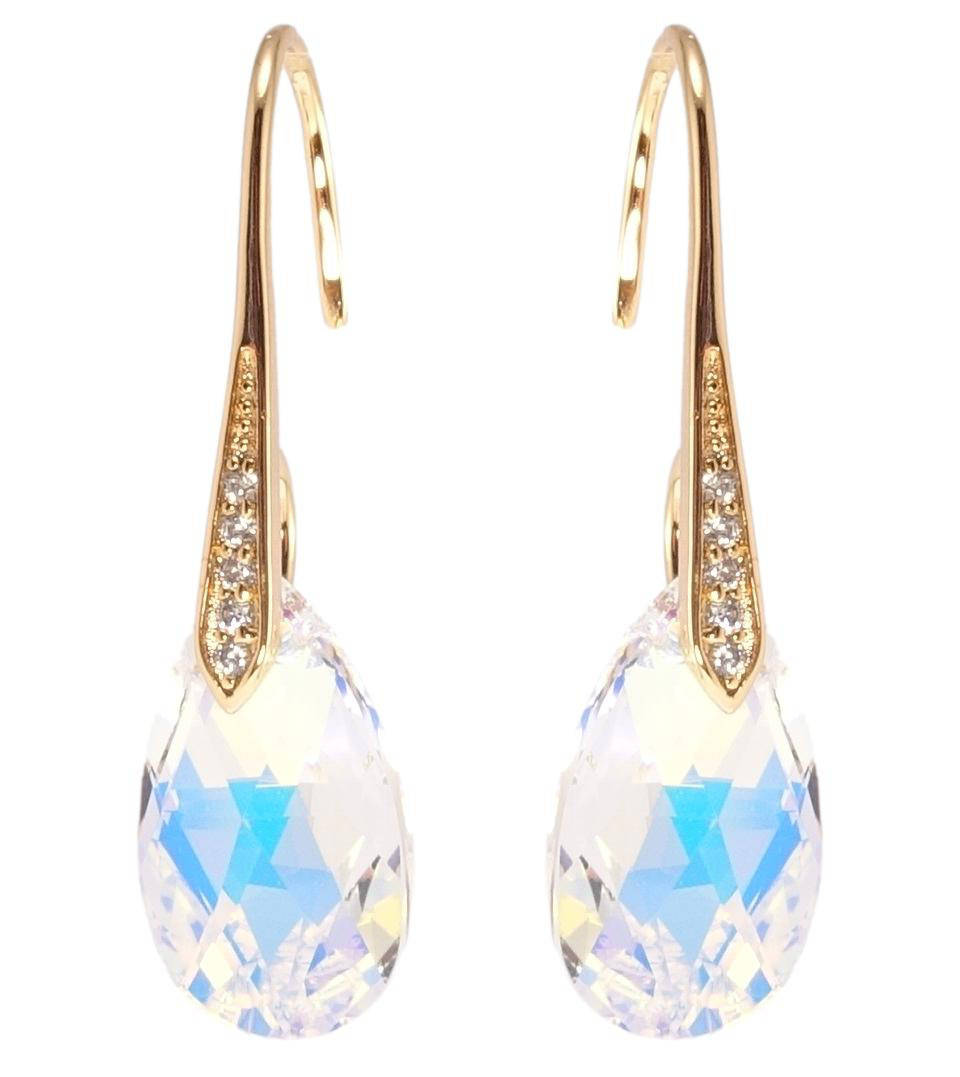 

Серьги Xuping Позолота 18K с кр-ми Swarovski французский замок "Кристалл Shimmer"