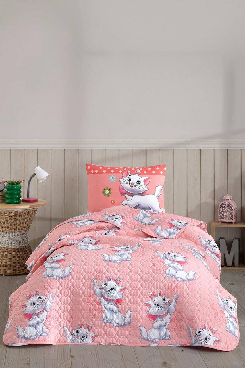 

Покрывало стеганое с наволочками ТМ Cotton Touch полуторное 160х220 см розовое, Розовый