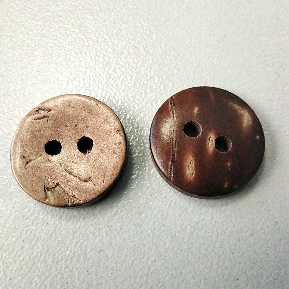 

10 шт. - Кокосовые пуговицы Ø-15мм из натуральных материалов (УМН-660-0002), Коричневый